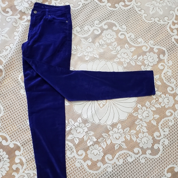 7 For All Mankind Velvet Vibrant Purple Skinny Pants 29 Waist - Picture 7 of 11